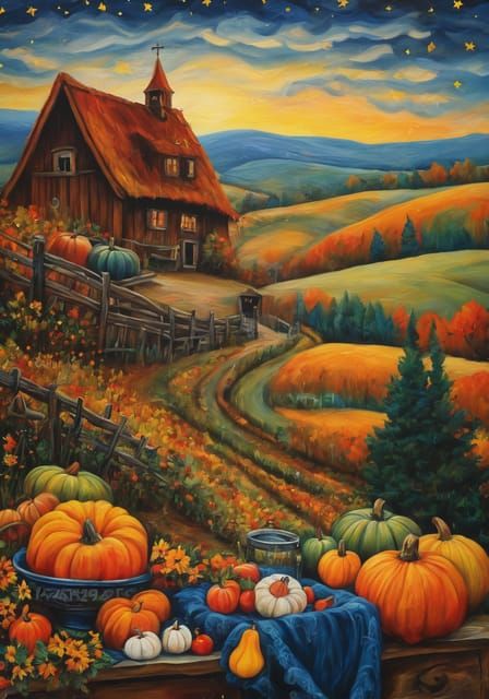 Autumnal Splendor: A Vivid Fall Landscape