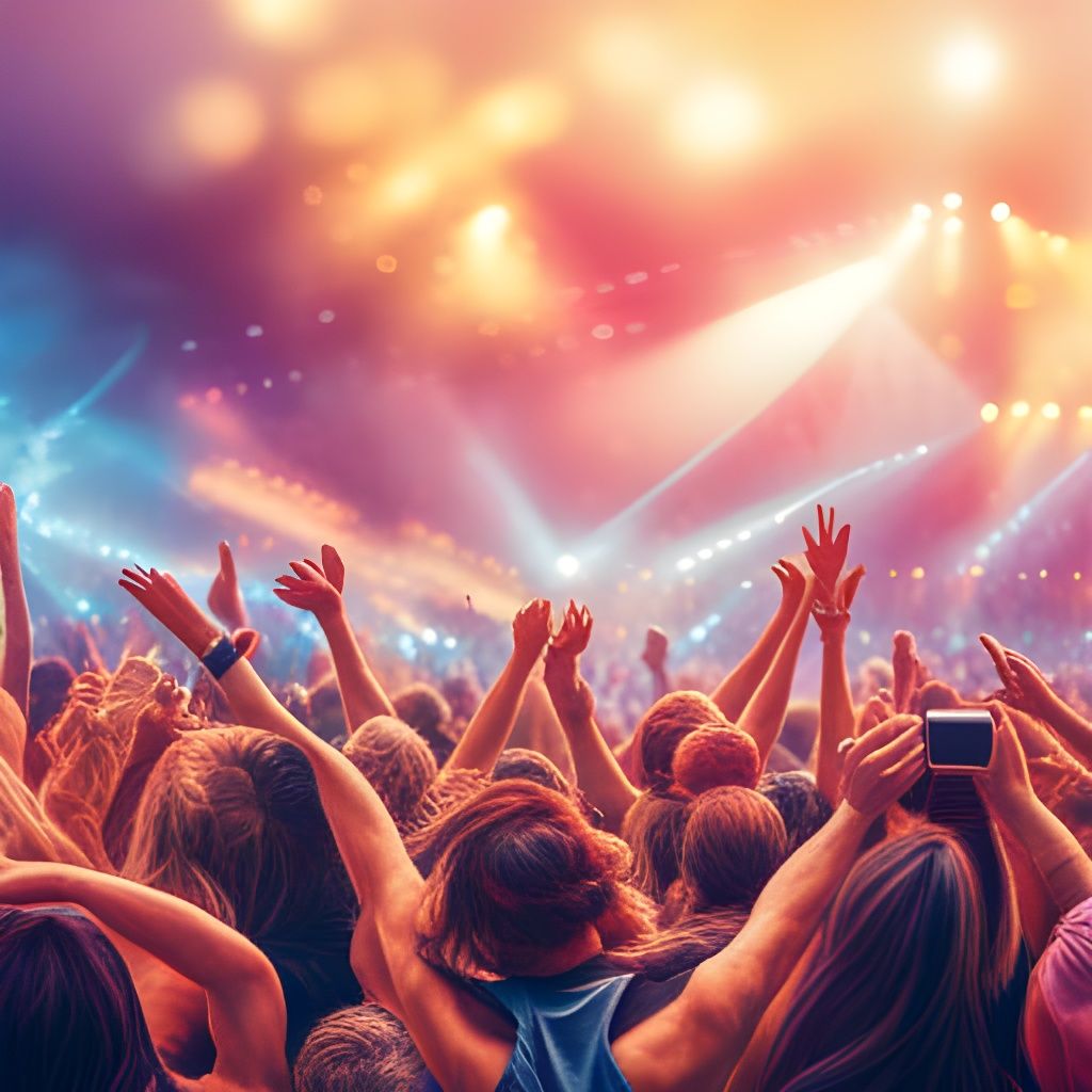 Hipsters Enjoying Music Festival in 8k