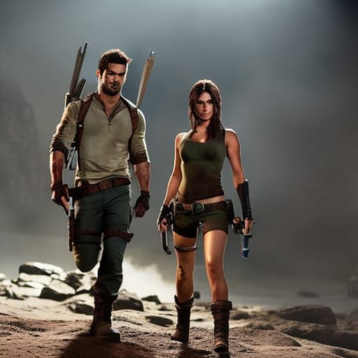 Lara Croft and Nathan Drake Crossover