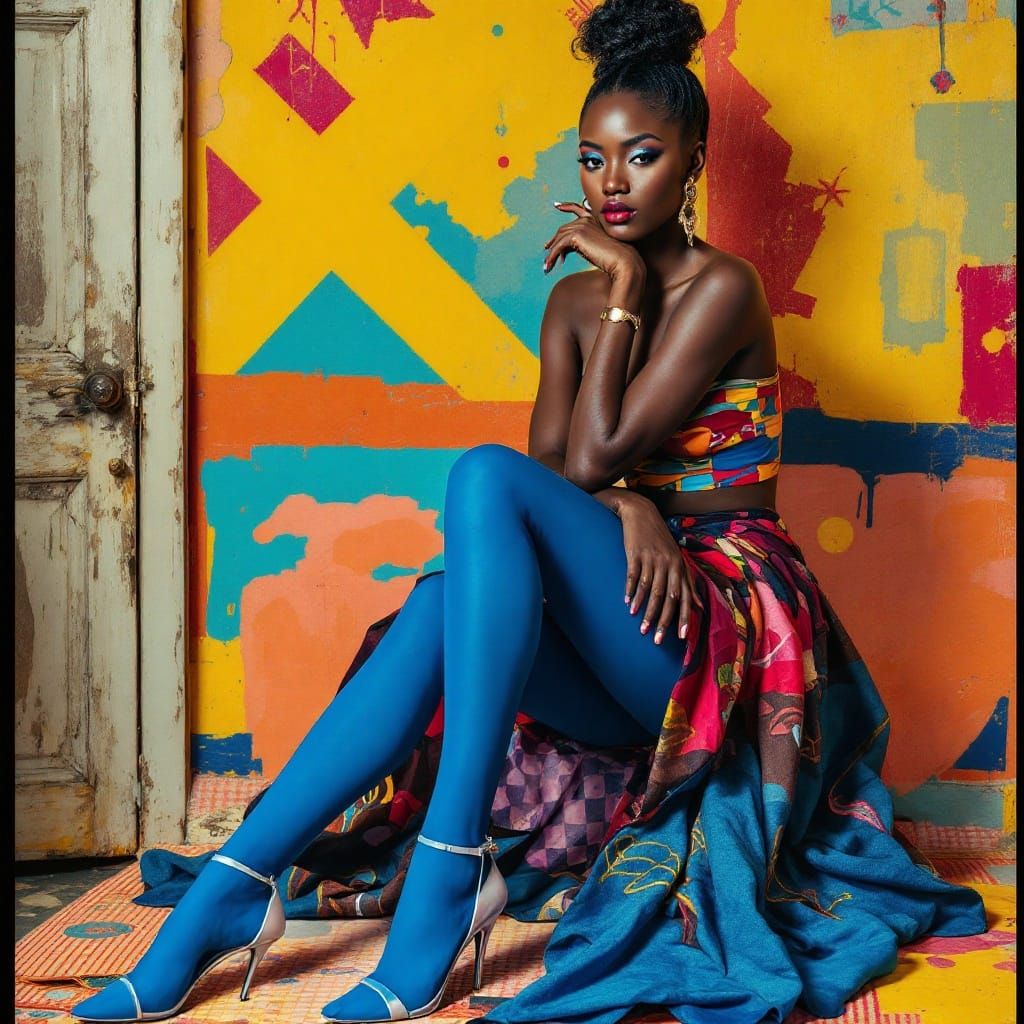 Confident Transgender Woman in Vibrant Fashion