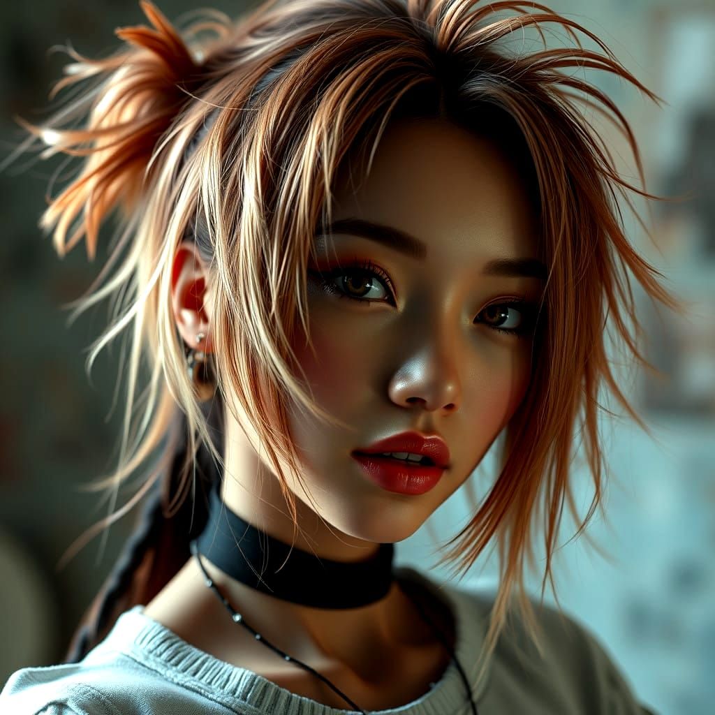 Surreal Hyperrealistic Portrait in 3D Hypermaximalist Style