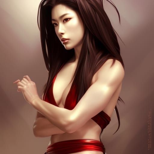 Sensual Woman in Tight Dress, Detailed Portrait