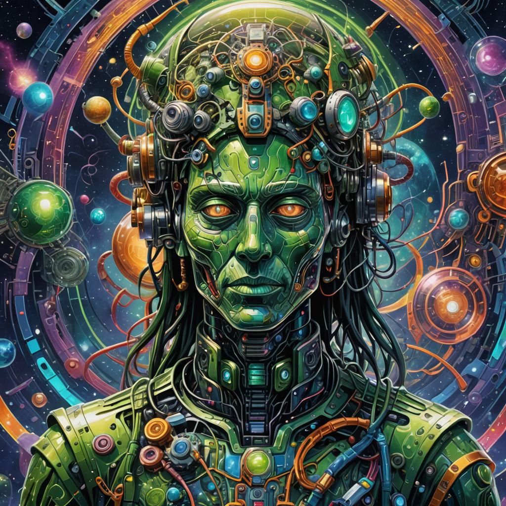 Cosmic Pickle: Holographic Astral Illustration in Mixed Medi...