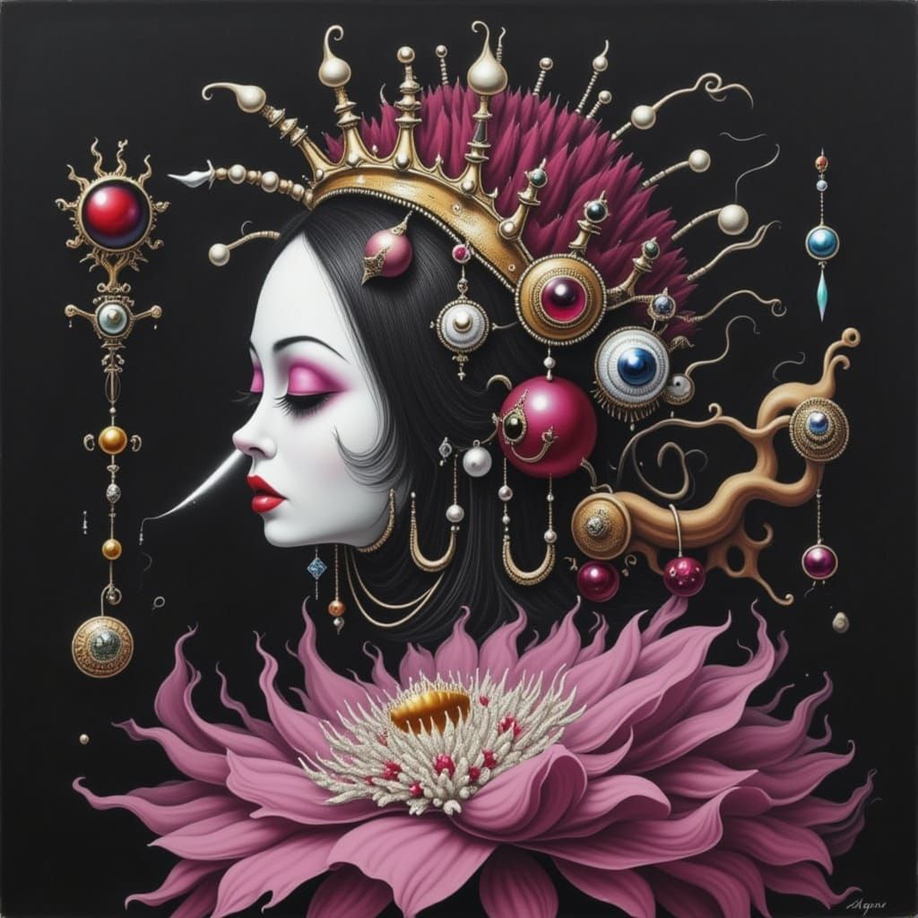 Peony Queen with Crown of Thorns