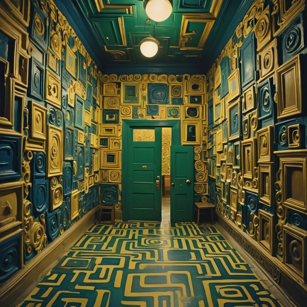 Surreal Endless Labyrinth in Dreamlike Artstation Style