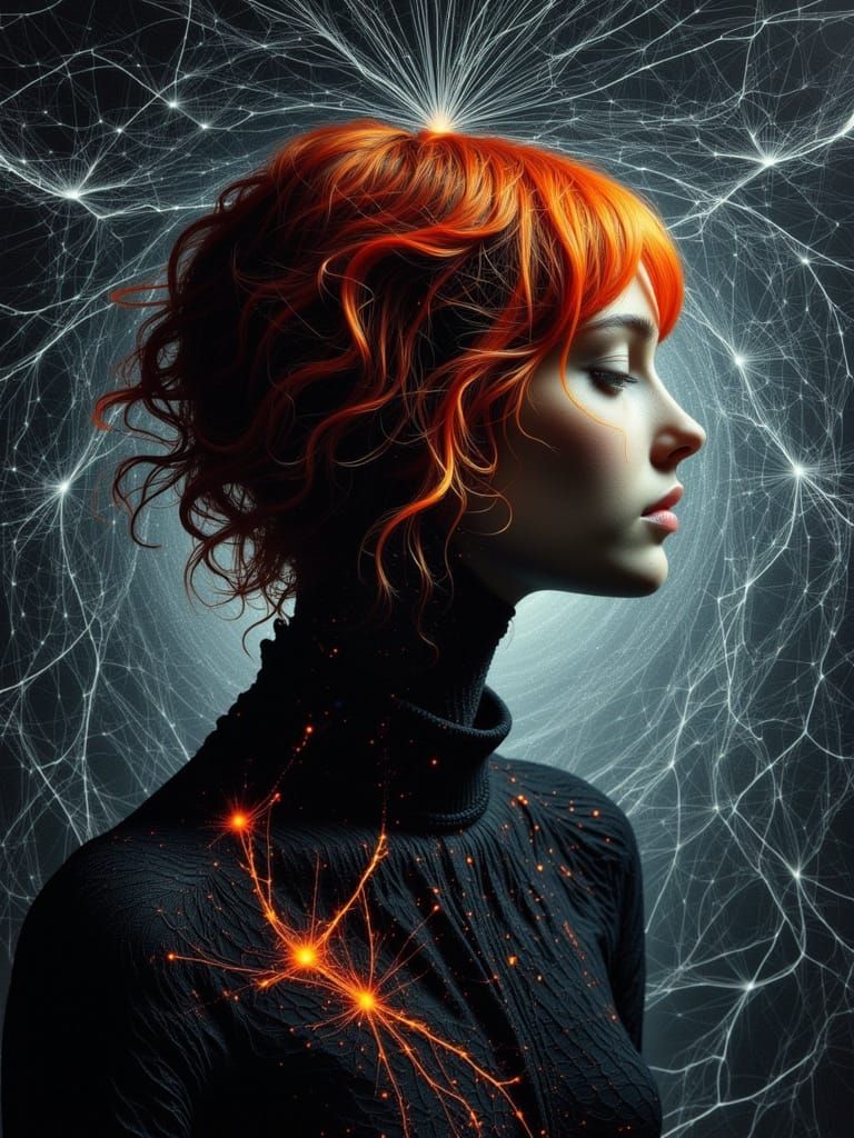 Surreal Gothic Portrait of Melancholic Woman