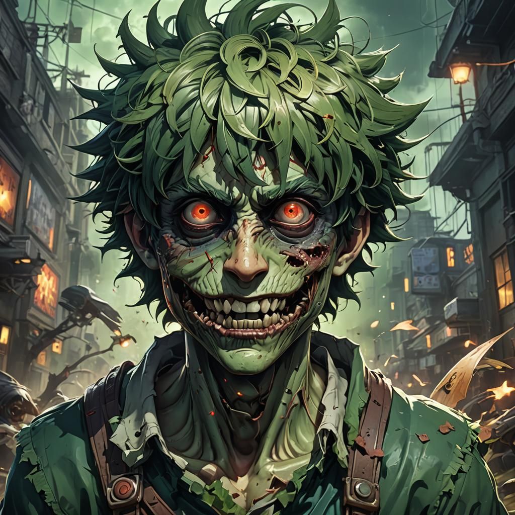 Zombie Deku Hyperdetailed Portrait in Unreal Engine 5