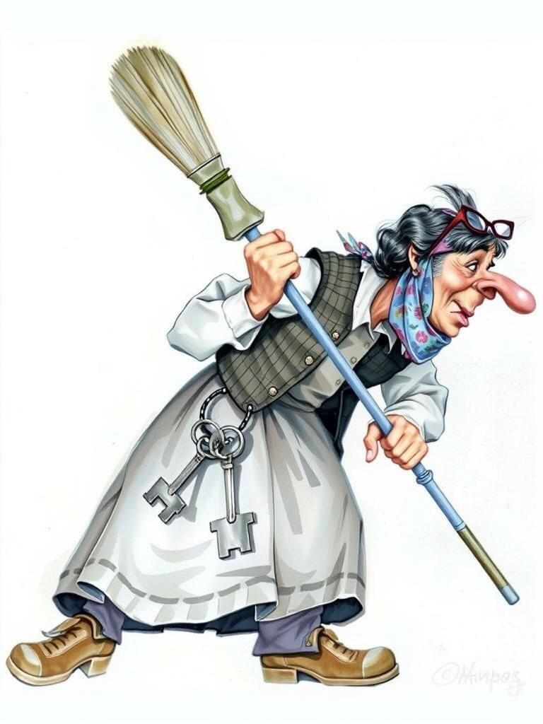 Pixar-Style Caricature of a Charming Elderly Woman