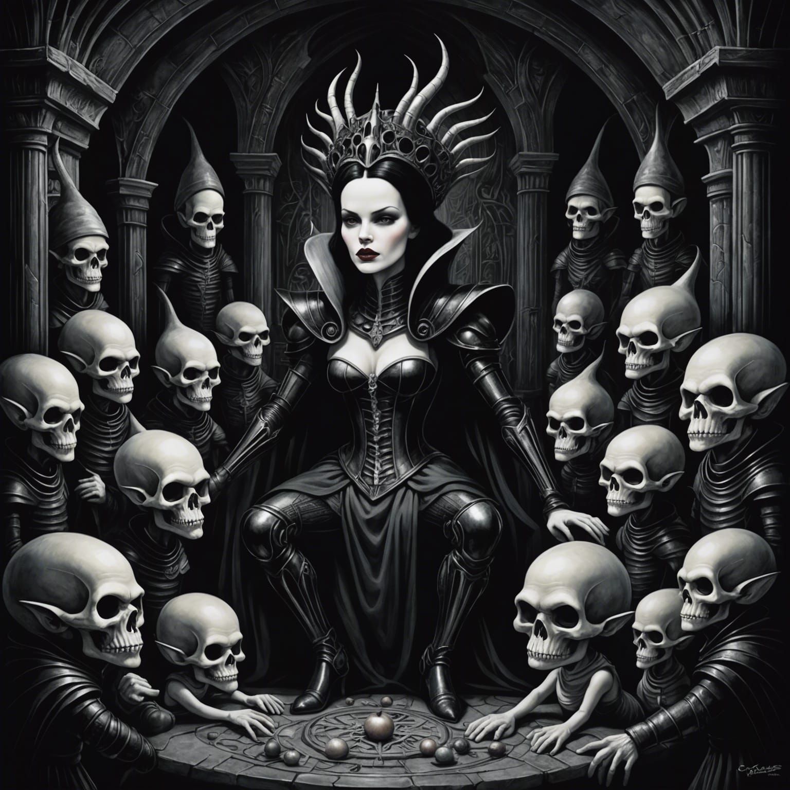 Snow White in H.R. Giger Style