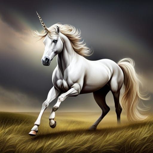 Dancing Unicorn in Storybook Style