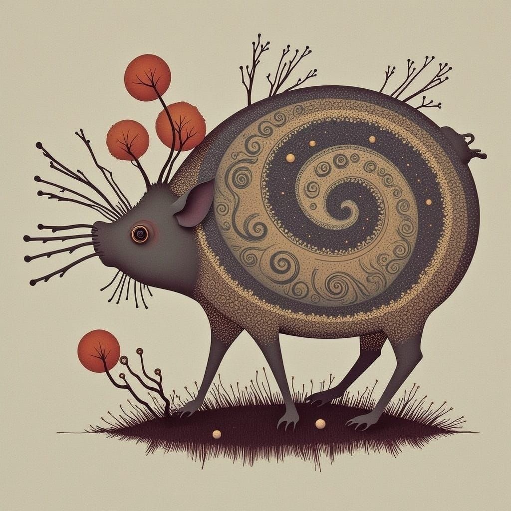 AI Generated Image: Portrait of a Pig