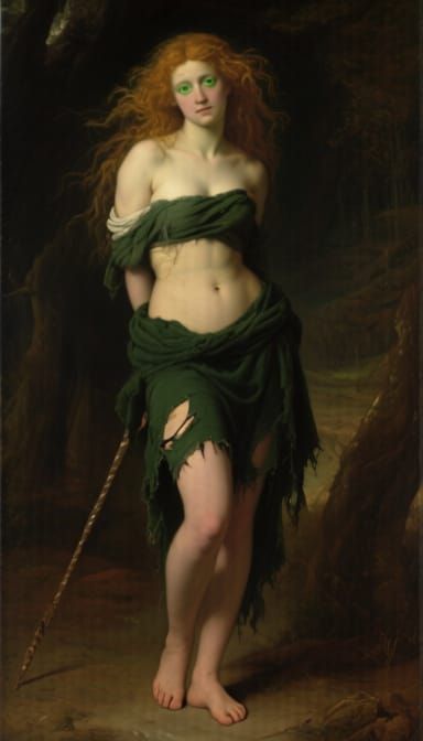 Sensual Bard with Honey Hair in Dramatic Cinematic Scene