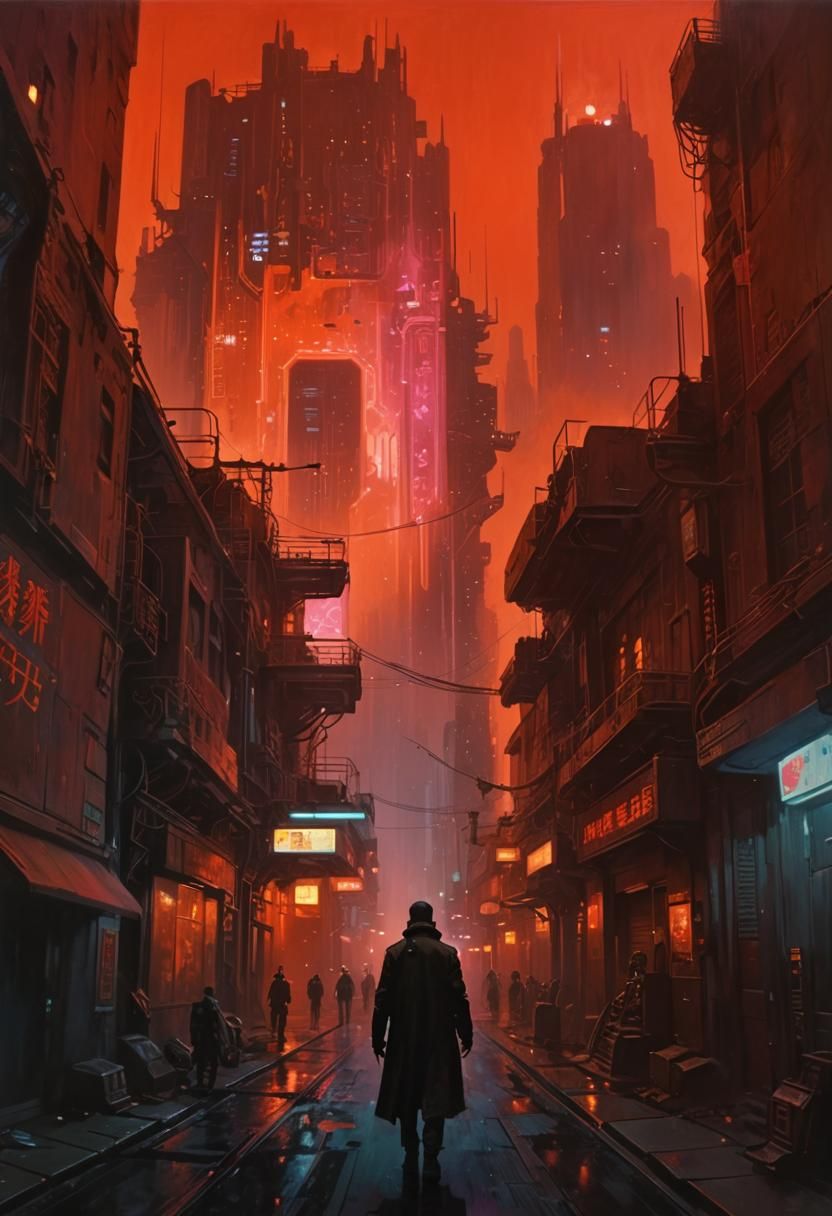 Cyberpunk Cityscape Inspired by Blade Runner