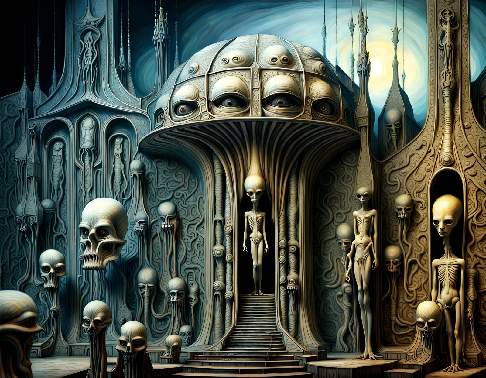 Creepy Conspiracy in Art Nouveau Style