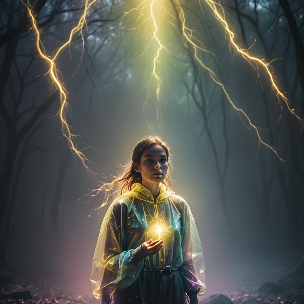 Radiant Inner Light: Fluorescent Portrait in Soft Focus