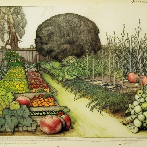 Lush Urban Garden Inspired by Arthur Rackham