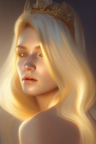 Radiant Queen Portrait in Volumetric Lighting