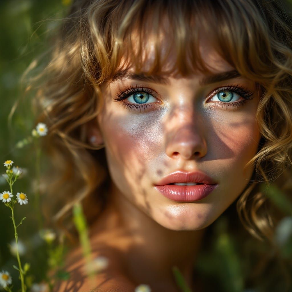 Ultra-Hyper-Realistic Summer Portrait of a Young Woman