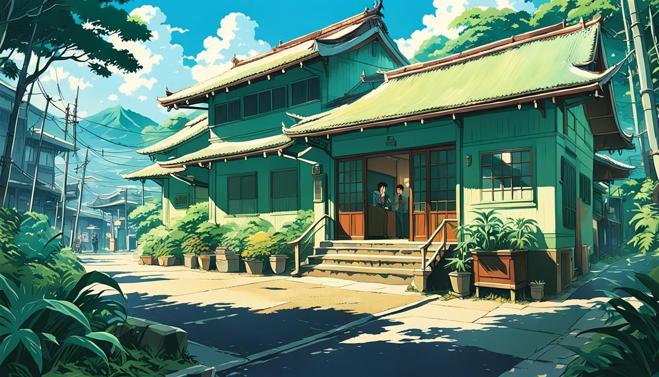 Ace Ventura in Studio Ghibli Anime Style