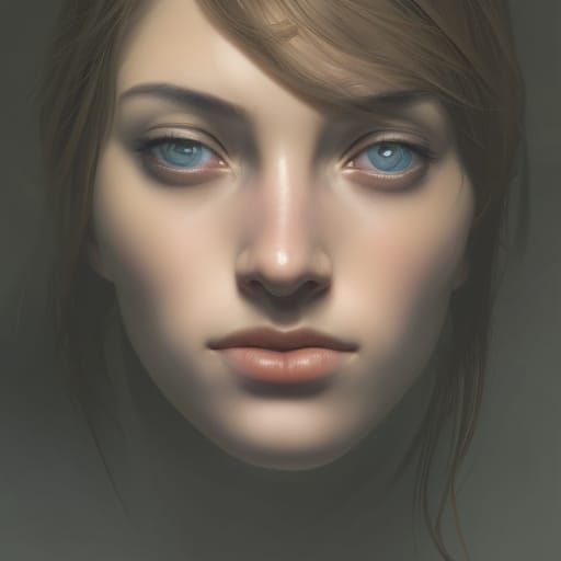Sad Woman Portrait with Dynamic Lighting