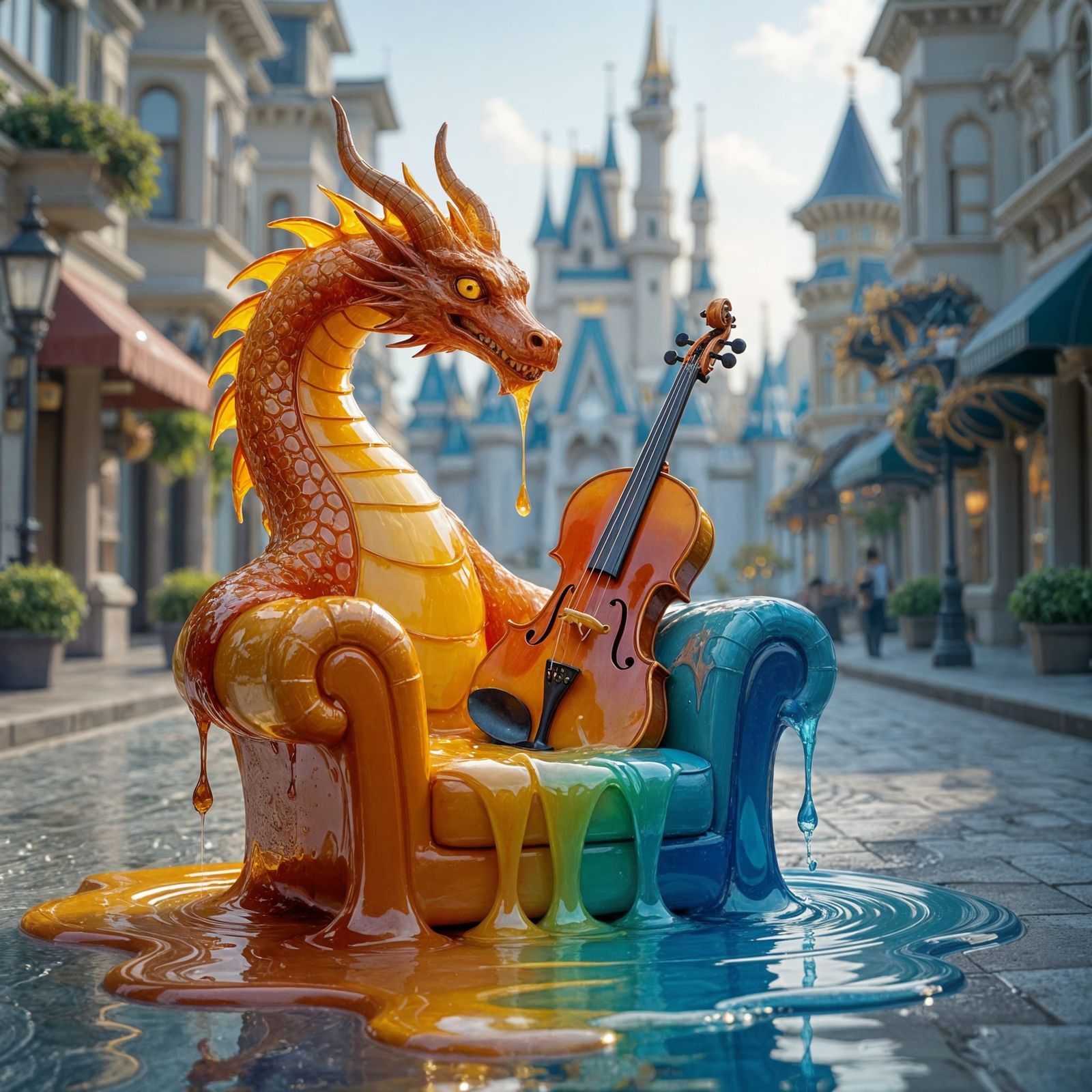 Vibrant Liquid Artistry: Creatures and Worlds