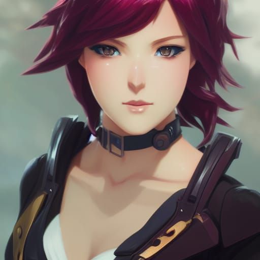 Anime Portrait of Nora Valkyrie in RWBY Style