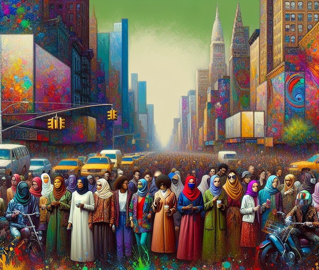 Pre-Adamic New York Uprising in Polychrome 3D