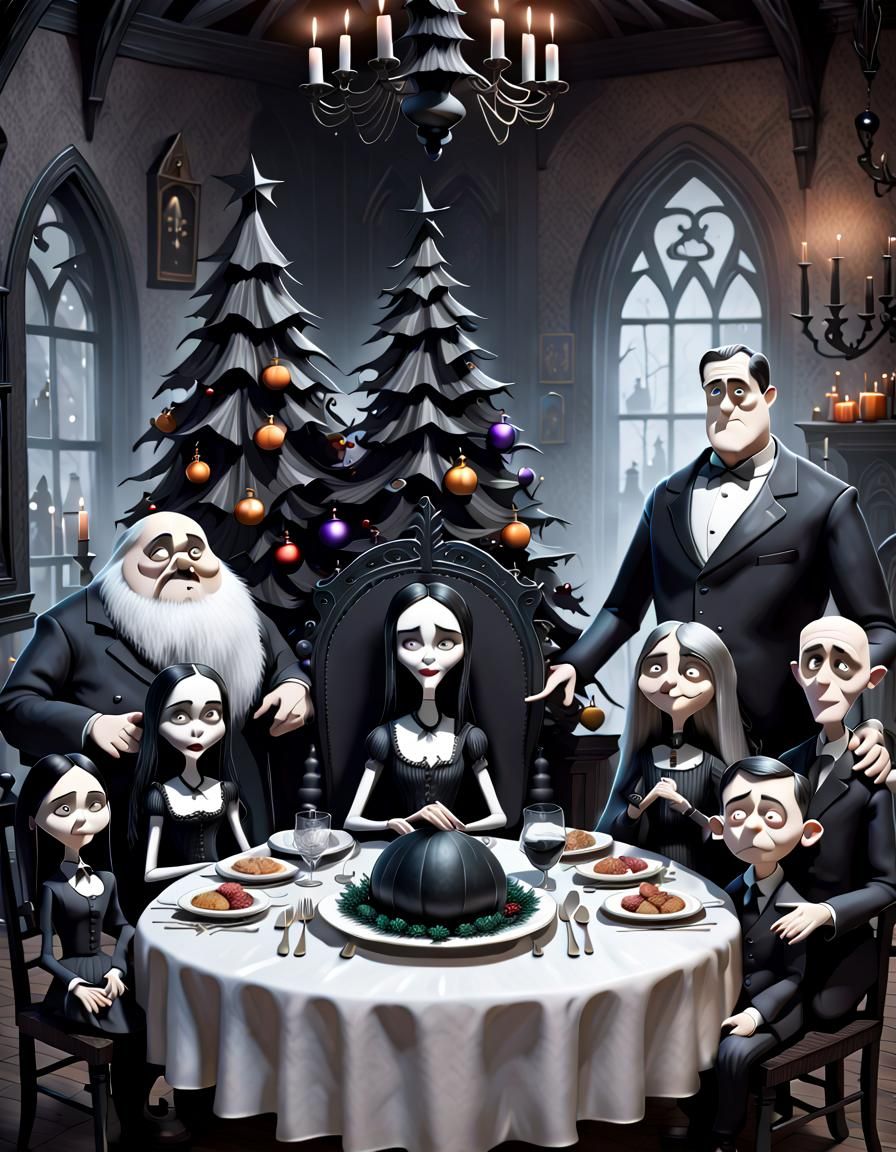 Addams Family Gothic Christmas Celebration