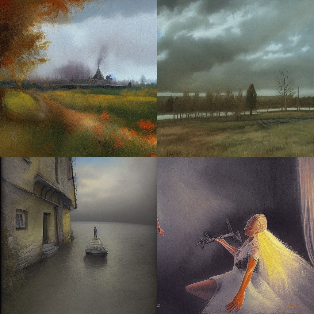 Abstract Landscape with Bold Brushstrokes