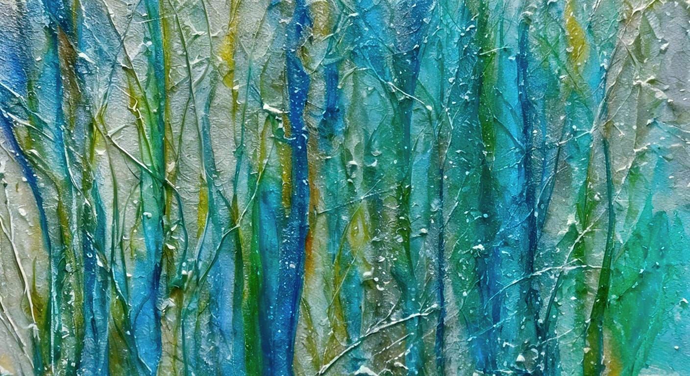 Snowy Landscape with Iridescent Sparkle