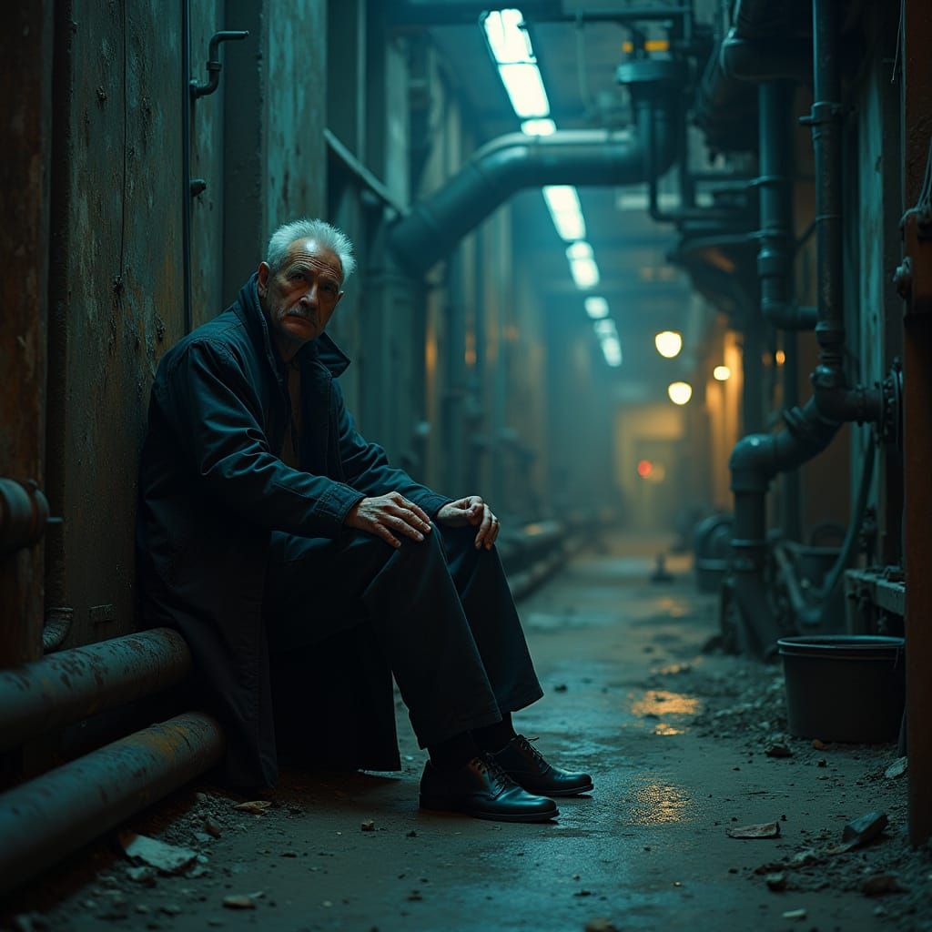 Cyberpunk Chamäleon in Abandoned Factory