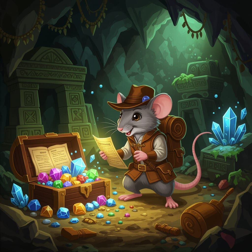 Mouse Archeologist Discovers Ancient Temple Treasures