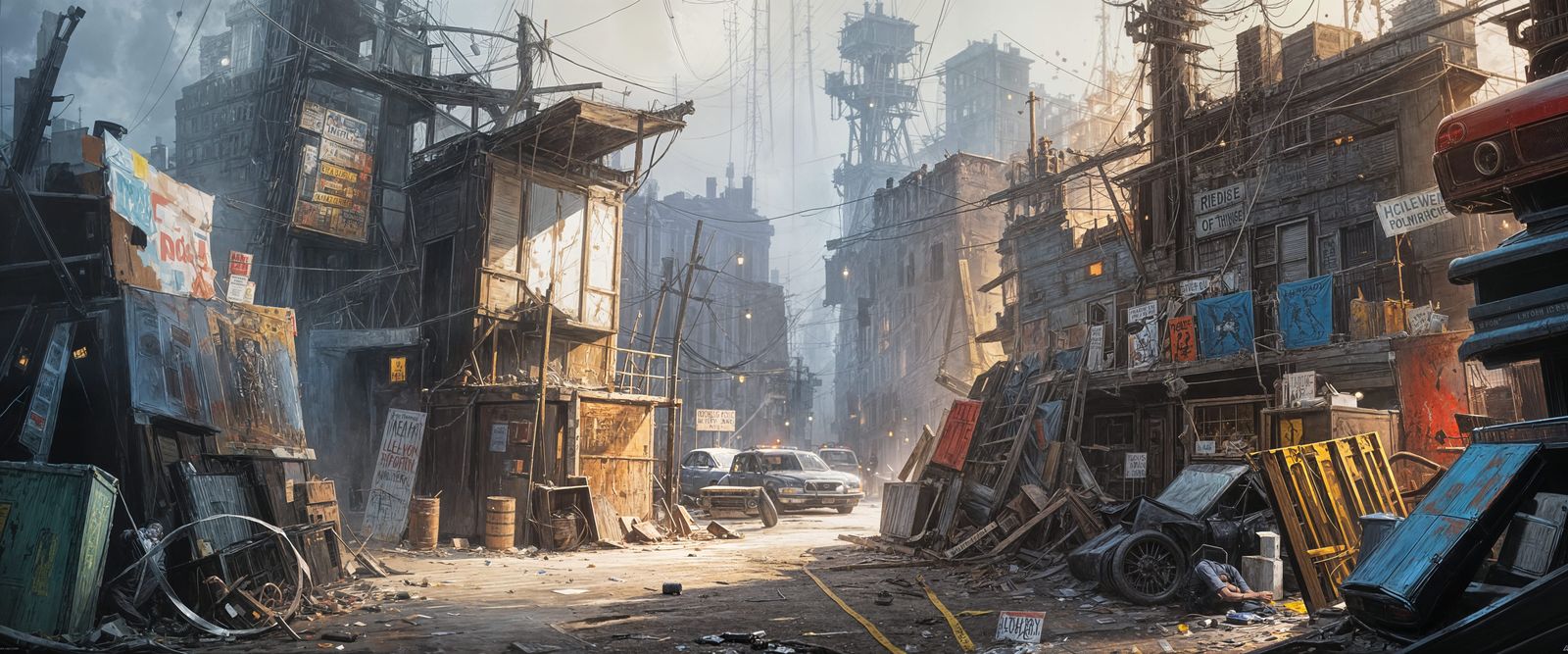 Mysterious Junkyard at Night