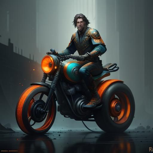 Detailed Big Wheel Concept Art in 8K