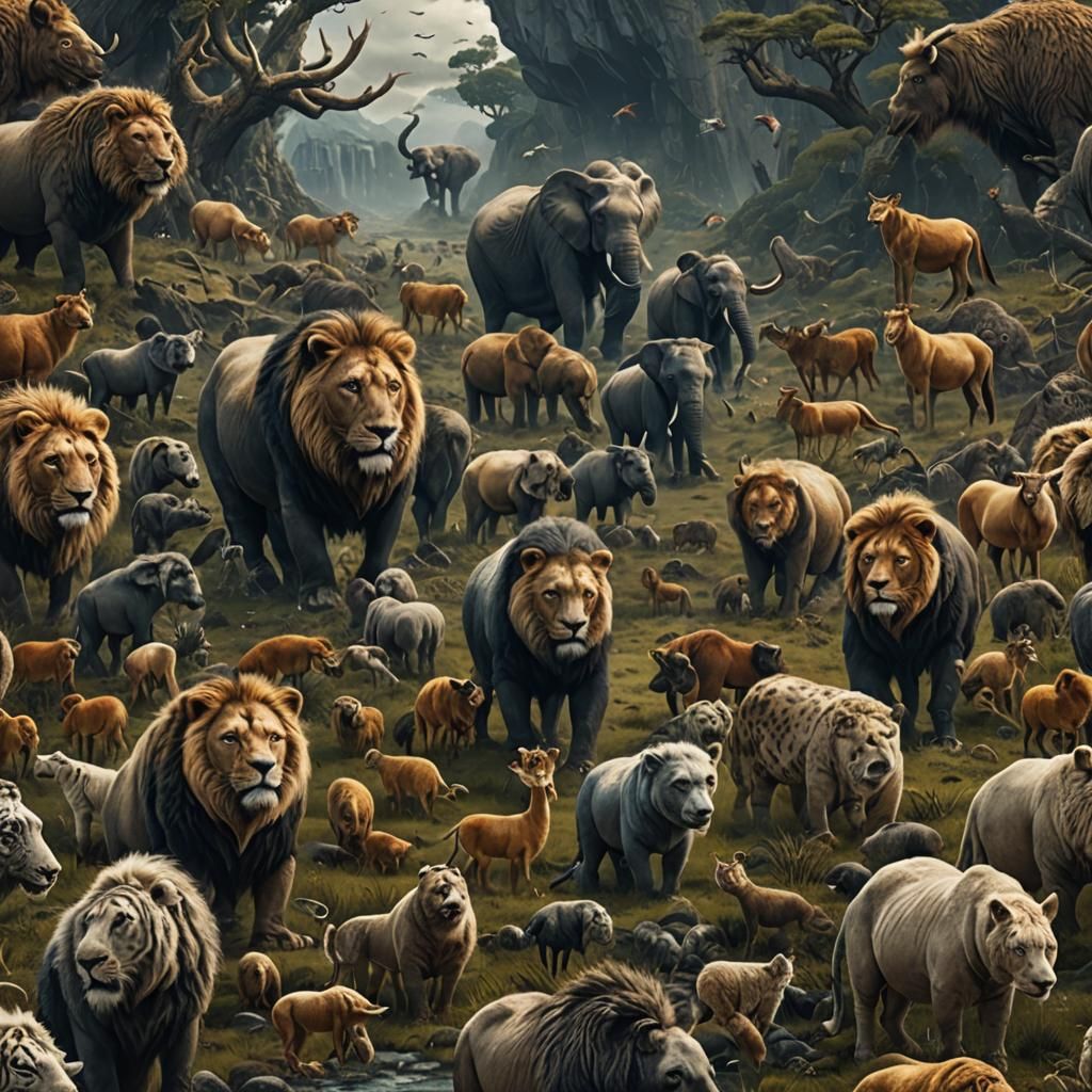 Epic Animals in Digital Matte Painting