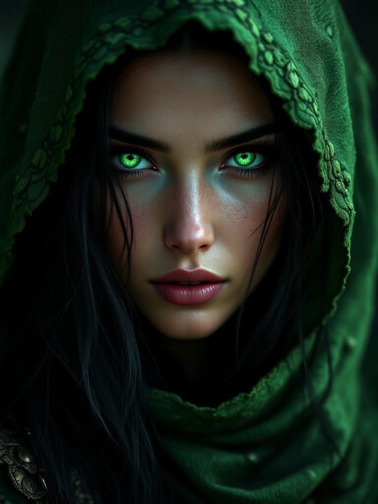 Enchanting Fantasy Warrior in Cinematic Portrait