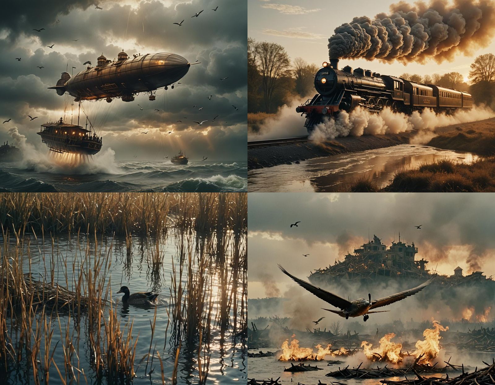 Waterfowl in Cinematic Film Still