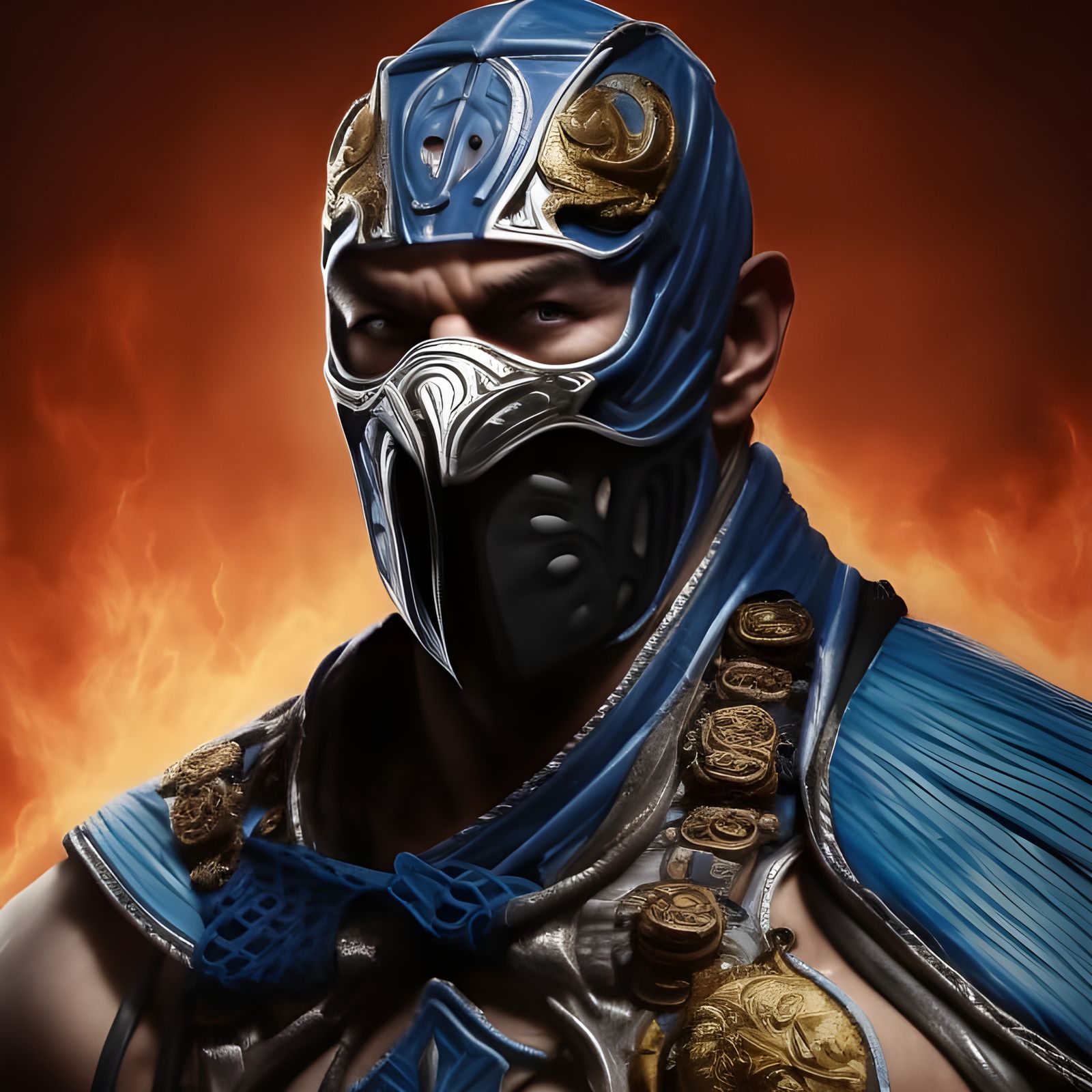 Mortal Kombat Sub Zero: Hyperrealistic 8K Portrait
