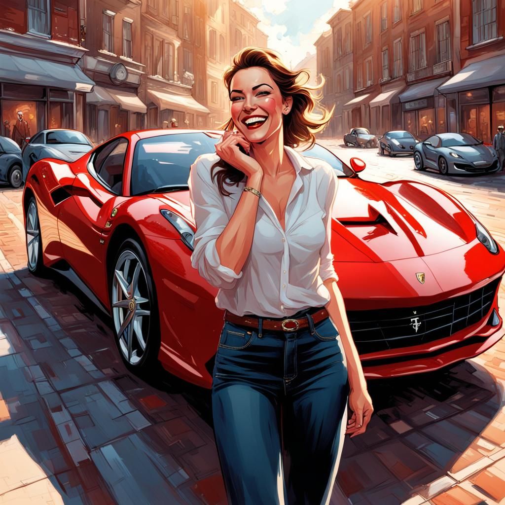 Beautiful lady with the most gorgeous laughing face, lovely ...