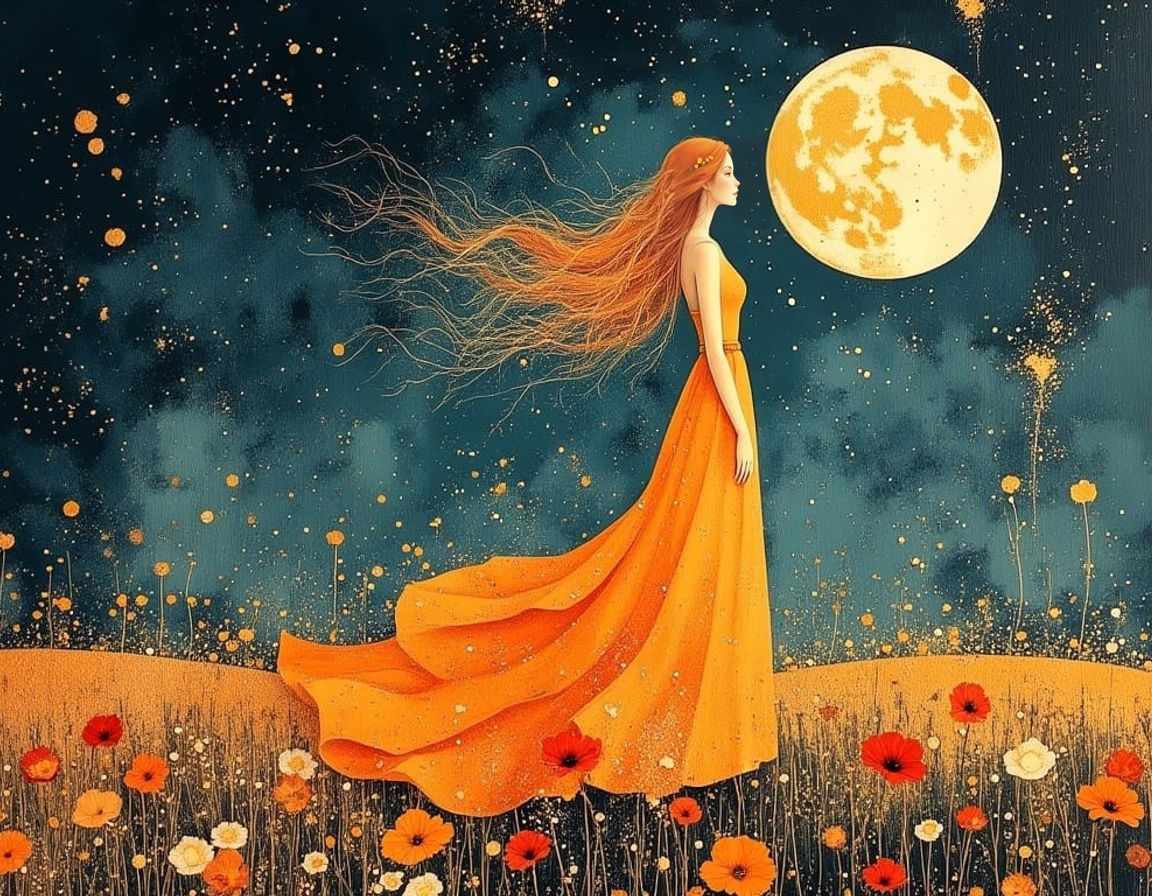 Serene Goddess of the Night Sky