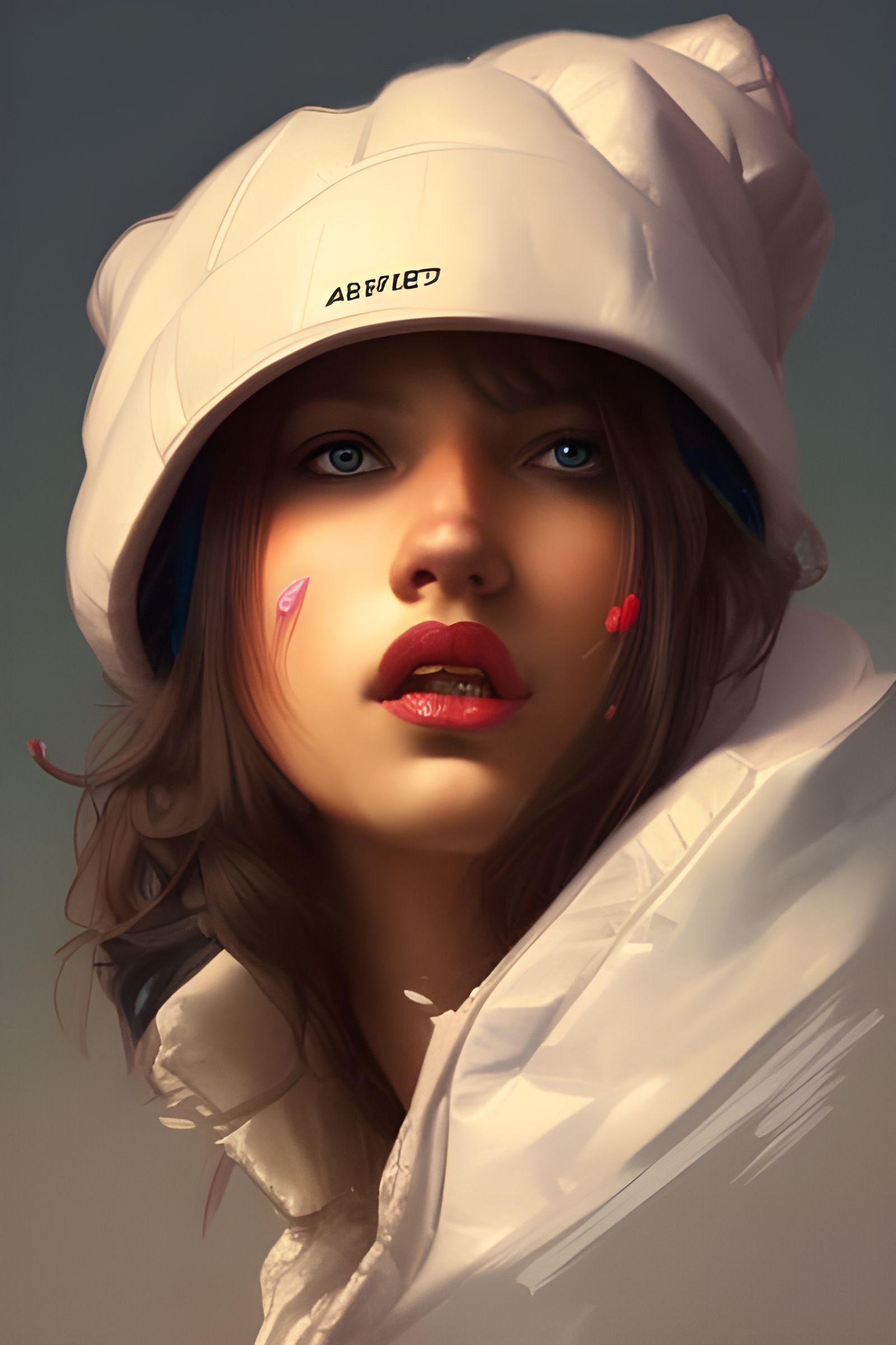 Girl in Cossack Hat Hiphop Portrait
