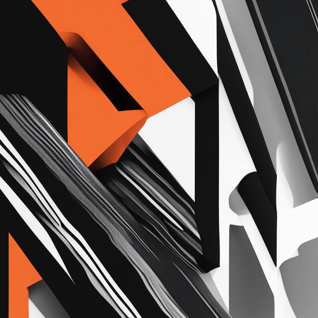 Abstract Expressionist Masterpiece in High Contrast