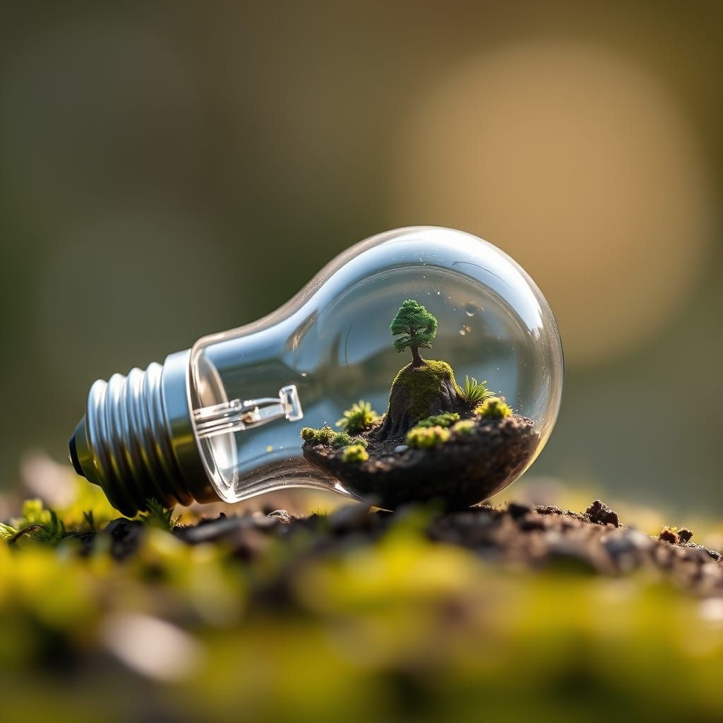 Miniature World Developing in a Lightbulb