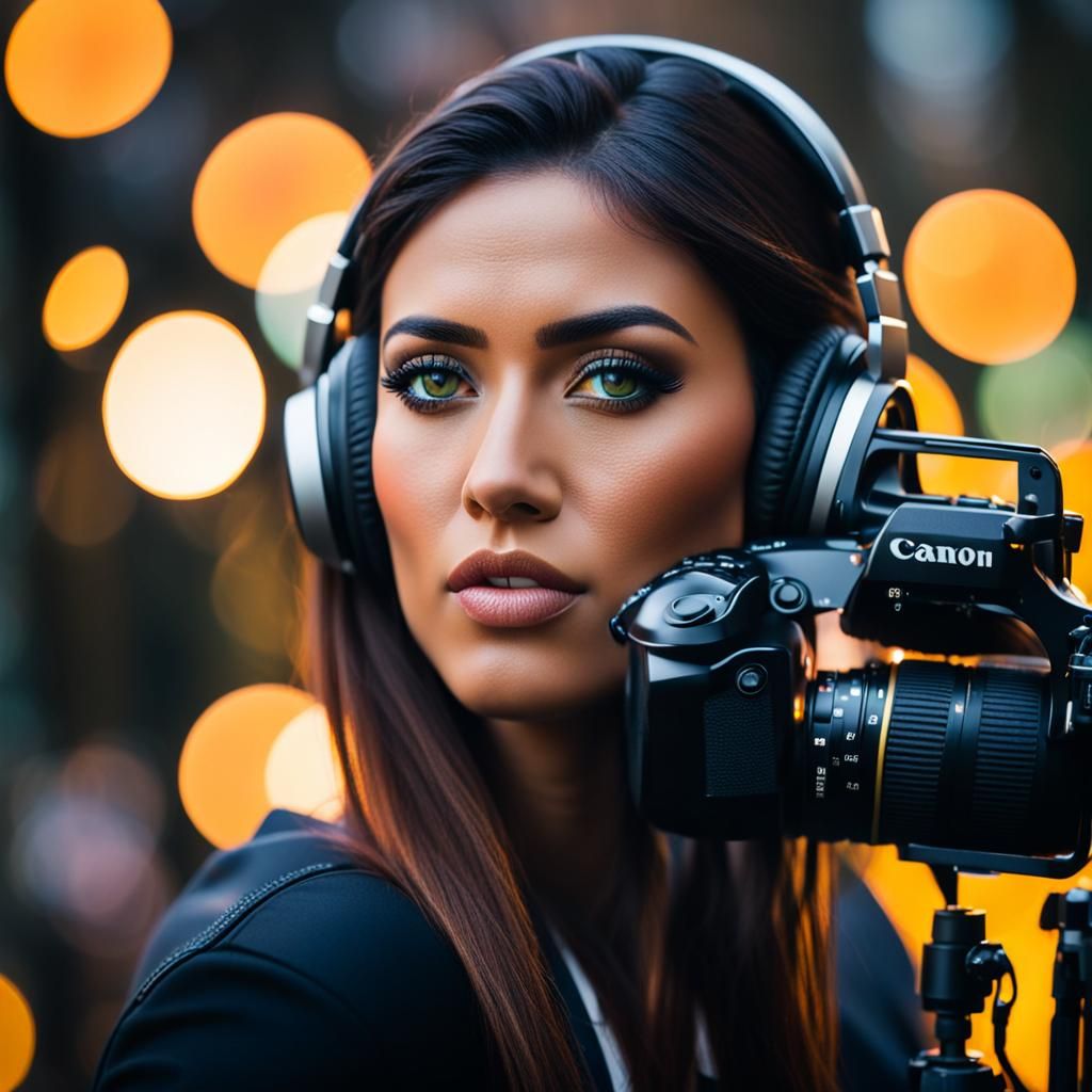 Music Girl Portrait in Natural Lighting
