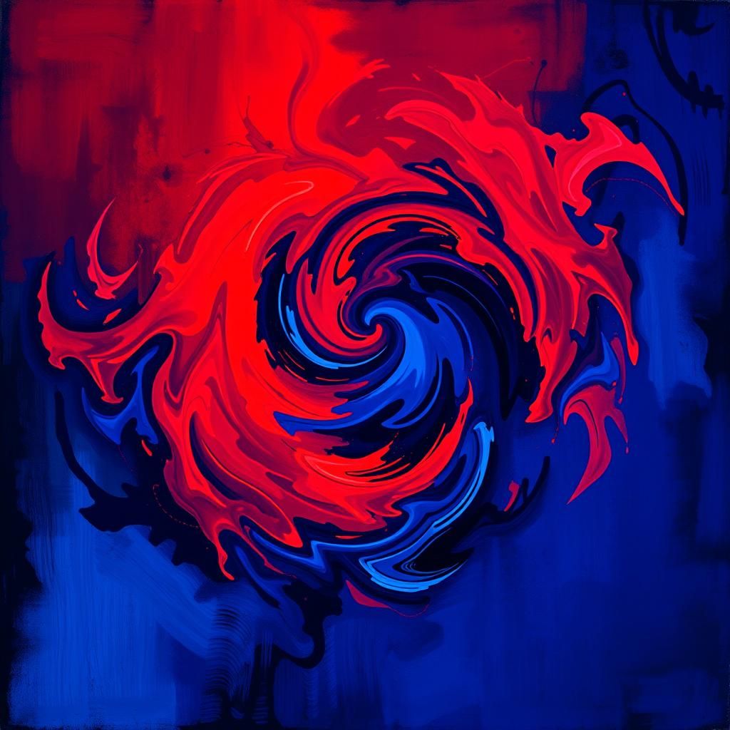 Abstract Color Pattern in Expressionist Style