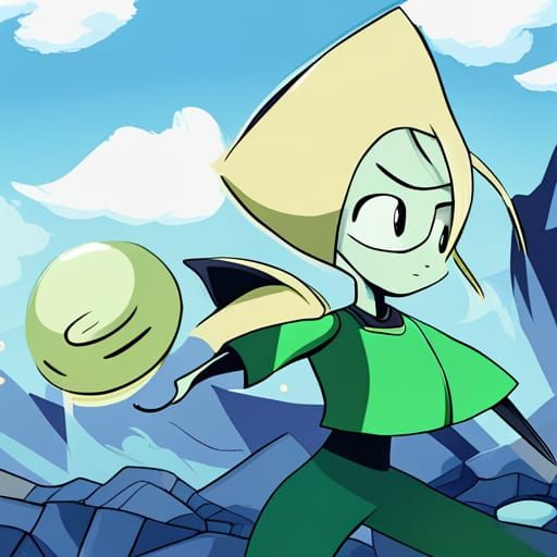 Peridot from Steven Universe: AI-Generated Art