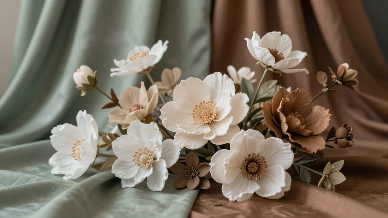 Earthy Floral Arrangement in Muted Tones