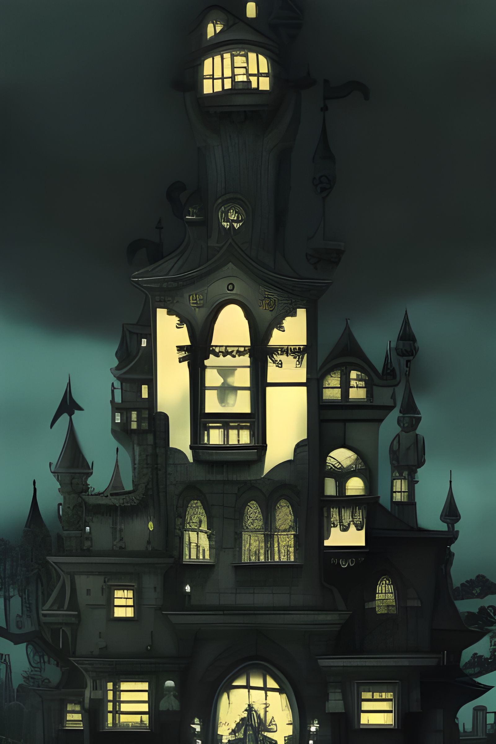 Fairytale Castle in Surreal Style