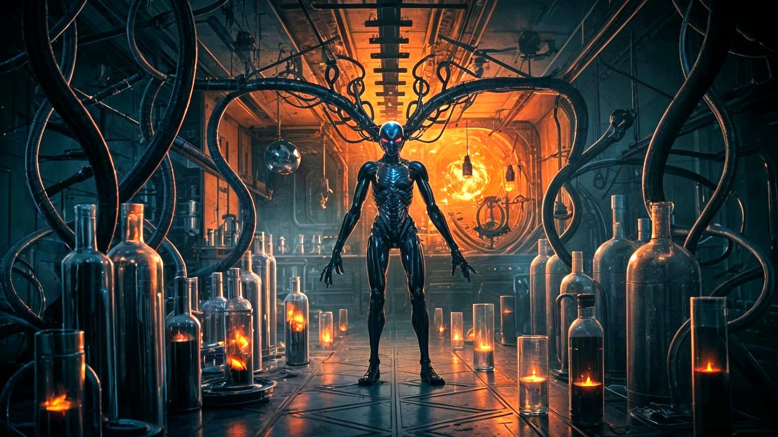 Cyberpunk Vision of Genetic Engineering Dystopia