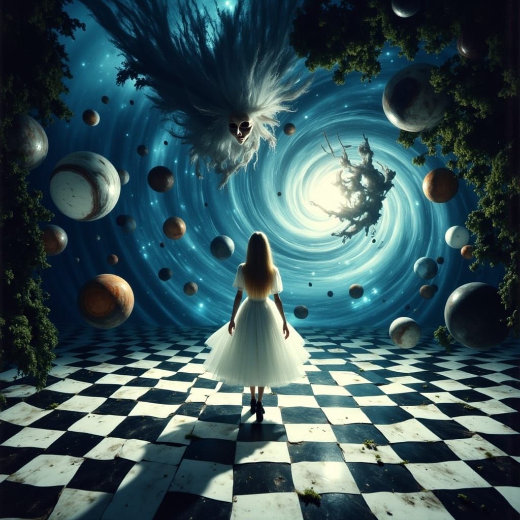 Alice Meets the Angel of Death on a Starry Chessboard